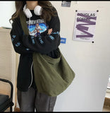 KYLETHOMASW  -  Y2k Aesthetic Solid Vintage Ins Shoulder Bag Streetwear Preppy College Students Crossbody Bags Casual All Match Women's Handbags