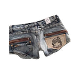KYLETHOMASW  -  Y2K Retro Mini Shorts Harajuku Gyaru Denim Shorts Women Goth Slim Fit Hip Low Rise Short Pants