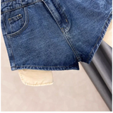 KYLETHOMASW  -  Denim Suspender Shorts for Women New Design Ruffled Suspenders Slimming and Wide Legs