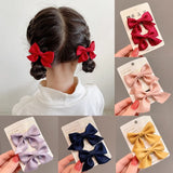 Kylethomasw 2Pcs Bow Hairpin Girls Elegant Flower Hair Clips Women Hairpin Korean Version Cute Hairpin Hair Accessories