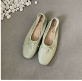 KYLETHOMASW  -  Fashion Butterfly-Knot Ladies Flat Mary Jane Women's Shoes Female Slides PU Footwear Luxury Ballet Flats Dance Shoes For Woman