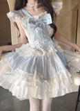 KYLTHOMASW  -  Japan New Original Design Sweet Bow Tie Wedding Princess Dress Women Lolita Dress Summer