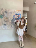 KYLETHOMASW  -  White Gentle Style Long-sleeved Dress for Women with Waist Slimming a Character