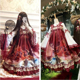 Kylethomasw Chinese New Year Red Lolita Dress for Women E-Girl Sweet Mesh Long Sleeve Op Dresses Y2k Ruched Fairycore Vestidos Mujer