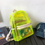 KYLETHOMASW  -  Large Capacity LED Lights Schoolbag Adjustable Straps Waterproof PVC Transparent Backpack Visible Multi-functional