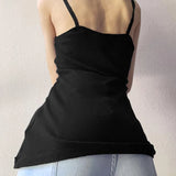 KYLETHOMASW  -  Lace lace patchwork groove strip deep V-neck small suspender new women's revealing navel sexy slim fit vest
