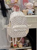 KYLETHOMASW  -  Lace Bow Polka Dot Bag Student Mochila Large Capacity Mochilas Mujer Backpack School Bolsas Feminina Corduroy Bags for Woman