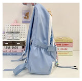 KYLETHOMASW  -  Women Students Contrast Color Patchwork Schoolbags Casual All Match Letter Printing Backpack Fashion Y2k Aesthetic Ins Backpacks