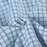 KYLETHOMASW  -  V-neck plaid waist cinched shirt cross-border American slim fit short sleeved single breasted temperament top