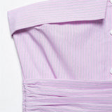 KYLETHOMASW  -  women's strapless striped top button backless decoration for spring and summer casual women's wear