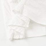 KYLETHOMASW  -  Fashion Solid Simple V-Neck Slim Fit Women Sexy Sheer Shirts Lace Spliced Button All-Match Blouses