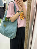 KYLETHOMASW  -  Large Capacity Casual Canvas Bags with Double-sided Back Denim Shoulder Women's Bag