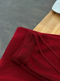 KYLETHOMASW  -  Autumn and Winter Knitted Long Skirt Women's French High-waisted A-shaped Skirt