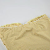 KYLETHOMASW  -  Lace lace one neck bow pleated strapless sweet and spicy contrasting color sexy slim fit versatile short top