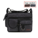 KYLETHOMASW  -  Men High Grade Crossbody Bag Dual Pocket Canvas Shoulder Bag Lightweight Travel Backpack Casual Daily Sling Bag
