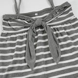 KYLETHOMASW  -  Y2k Bow Bandage Slight Strech Backless Striped Slim All Match Sleeveless Streetwear Tanks