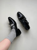 KYLETHOMASW  -  Roman Style Pointed Toe Ladies Shoes 2025 Fashion Mid Heels Rivet Women Single Shoes Elegant Versatile Casual Women Shoes
