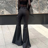 KYLETHOMASW  -  Spring New Elegant Women's Bell-Bottom Trousers Fashion Y2k High Street Pants Office Lady Sexy High Waist Slim Flared Pants 509P