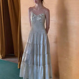 KYLETHOMASW  -  Summer Dress for Women New High-end Designed Temeprature Advanced Elegant Style Niche Chic Bright Silk Spliced Bead Dress