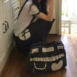 KYLETHOMASW  -  Contrast Dot Print Shoulder Bag High Capacity Tote Bolsos De Mujer Heart Pocket Sac Femme Bags for Woman Daily Using Bolso
