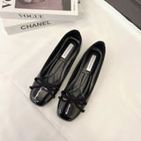 KYLETHOMASW  -  Increase Height 5cm Women Pumps Women Round Toe Bow-knot Sweet Ballet Shoes Office Woman Shallow Mouth Mary Jane Shoes