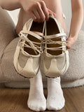 KYLETHOMASW  -  Retro Thick Bottom Heightening Mary Jane Shoes Fashionable Summer Slip-On Soft Bottom Ballet Style Women's Footwear