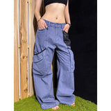 KYLETHOMASW  -  Womens Ripped Jeans High Waist Vintage Classic Straight Baggy Denim Pants Street Y2K American Style Wide Leg Denim
