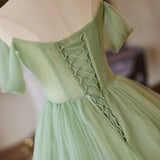 Kylethomasw Green Ball Gown Prom Dresses High Waist Layers Tulle Fancy Evening Dresses Party Dancing Gowns