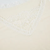 KYLETHOMASW  -  V-neck lace trimmed short sleeved T-shirt with ins European and American design, thin, solid color, tight elastic top