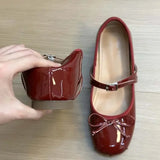 KYLETHOMASW  -  Spring/Summer New Women's Mary Jane Shoes Fashion Bow Shoes Casual Low Heel Dresses Street Style Shoes