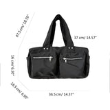 Kylethomasw Multi-pocket Commuters Armpit Bag Stylish Nylon Shoulder Bag Underarm for Daily Commuting Traveling & Shopping