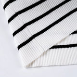 KYLETHOMASW  -  Simple Striped Slim Fit Patchwork Women Camisole Tops  Short Sleeve Causal Basic Simple Chic Blouses