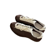 KYLETHOMASW  -  Sneakers Casual Sports Shoes for Women Lightweight Leather Breathable Shoes Women Flat White Tennis Shoes