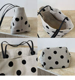 KYLETHOMASW  -  Korean Ins Polka Dot Summer Casual Linen Bag 2026 New Versatile Commuting Shoulder Underarm Bags