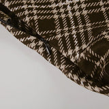 KYLETHOMASW  -  autumn and winter retro plaid contrasting high waisted irregular skirt, slimming half length skirt