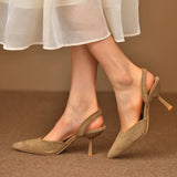 KYLETHOMASW  -  Summer New Women's Sandals Fashion Pointed Shallow Mouth Stilettos Sexy Dress Banquet Women's High Heels Large Size Zapatos