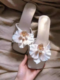 KYLETHOMASW  -  Summer Women Flower Slippers Casual Comfort Outdoor Shoes Ladies Casual Dress Street Style Slides