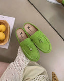 KYLETHOMASW  -  Summer New Style Slippers 2025 Fashion Elegant Versatile Trend Soft Soled Women Slippers Cow Leather Mules Slippers Lady Sandals