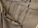KYLETHOMASW  -  Minimalist Gold Satin Wide Leg Pants Women's French Office Ladies Lazy High Waist Loose Pants Trousers Women