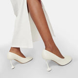 KYLETHOMASW  -  Star style Fashion Square toe Soft Leather Women Pumps Spring Autumn Office Lady Stiletto High heels Female Party Dress Shoes