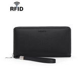 KIylethomasw Fashion Women Zipper Coin Cell Phone Pocket Female Wallet RFID Card Holder Ladies Clutch Purse High Quality Handbag Dropshipping