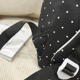 KYLETHOMASW  -  Piano Key Polka Dot Backpack Girls Music Embroidery Large Capacity School Bag Lightweight Nylon Daily Travel Student Rucksack