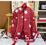 KYLETHOMASW  -  Women Kawaii Rabbit's Ears Backpacks All Match Star Printing Casual Ita Bags Transparent Y2k High-capacity Students Schoolbags