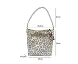 KYLETHOMASW  -  Leopard Tote Bag Twist Shoulder Strap Bags High Capaci Bolsa Commuter Bolsos mujer Advanced Sense Bolsas Daily Sac Femme