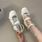 KYLETHOMASW  -  Butterfly-knot Lolita Women Mary Jane Shoes Elegant Round Toe Thick Heel Shoes Ladies Fashion Dress Pumps