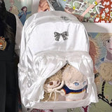KYLETHOMASW  -  Large Capacity Doll Show Ita Mochila Transparent Mochilas Mujer Kawaii School Bag Student Bow Backpack Funny Nylon Bolsos