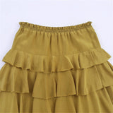 KYLETHOMASW  -  Ruffled Midi Skirt Womens Vintage Flounce Skirt Woman New Fashion Elegant Solid Long Skirts autumn Evening Party Skirts