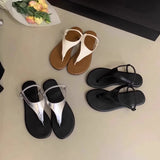 KYLETHOMASW  -  Summer Clip Toe Women Gladiator Sandals Casual Beach Vacation Shoes Ladies Elegant Dress Flats Sandalias