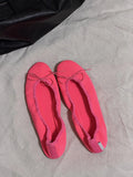 KYLETHOMASW  -  French Silk Round Toe Ballet Shoes In Bright Colors Light Bow Soft Sheepskin Commuting Shoes Elegant Comfortable Autumn Shoes