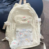 KYLETHOMASW  -  Bear Bone Lace Mochila Spice Girl Backpack High Capacity Bag Original Commuter Mochilas Mujer Y2k Harajuku Bags for Woman